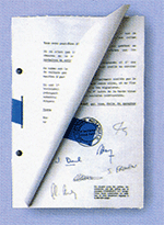 Rilegatrice per rilegatura notaiale per strisce sigilli
